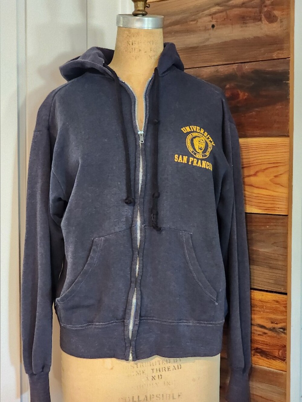 Vintage University Of San Francisco Zipper Front Sweatshirt